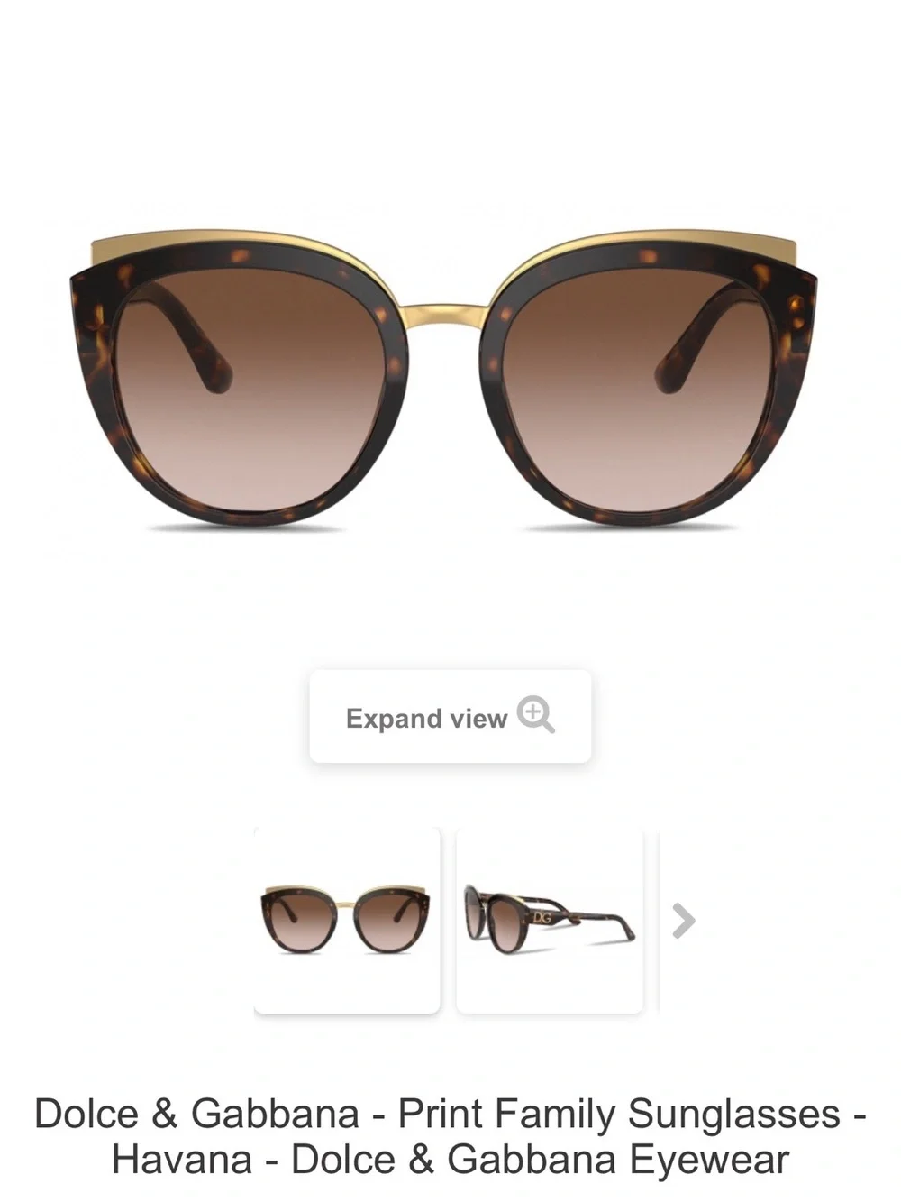 Dolce & Gabbana DG4383 Havana Butterfly sunglasses